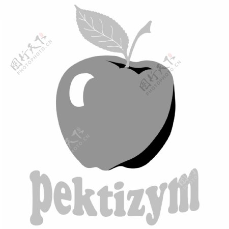 灰色苹果图标logo设计