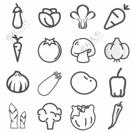 UI蔬菜图标icon