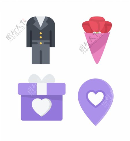 爱情婚姻icon图标素材