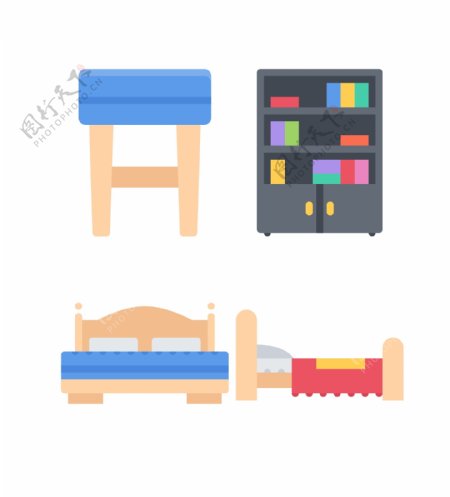 家具饰品简洁矢量icon