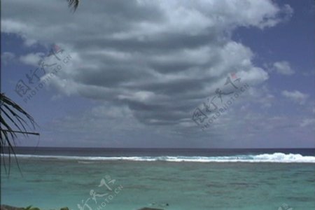 拉罗汤加岛的珊瑚礁视频免费下载