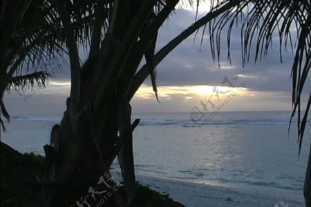 拉罗汤加岛泻湖在傍晚股票视频视频免费下载