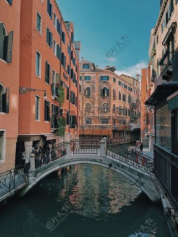 城市水桥船意大利威尼斯旅游观光高架桥