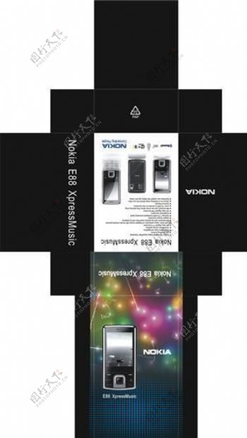 诺基亚LV838手机盒矢量源文件