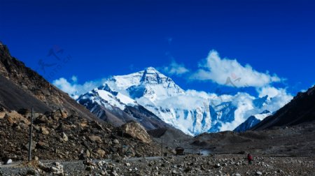 西藏珠穆朗玛峰落日风景