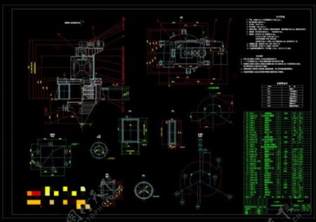 粉機(jī)CAD機(jī)械圖紙