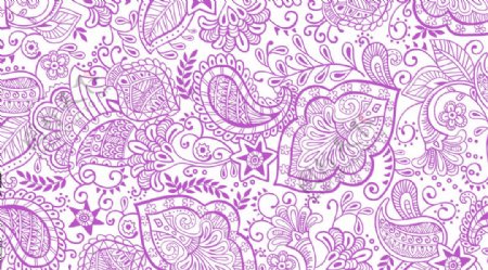 紫色花纹布艺壁纸
