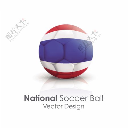 泰国国旗足球贴图矢量素材