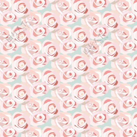 粉红玫瑰装饰图案背景