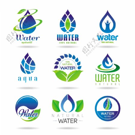 创意水滴logo设计图片