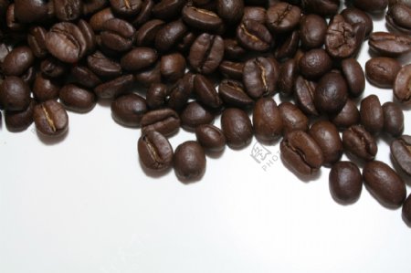 许多咖啡豆特写图片