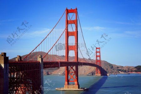 标志性建筑桥梁加利福尼亚金色门桥圣弗朗西斯