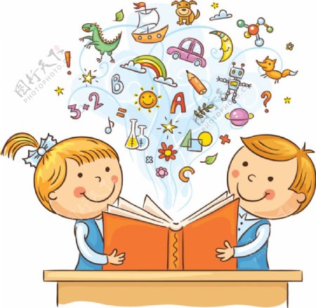 儿童阅读插画