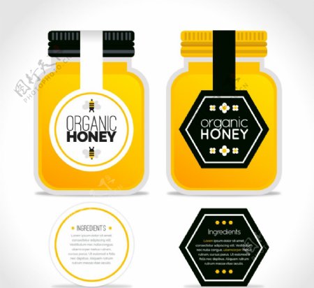 有机蜂蜜罐包装盒标签