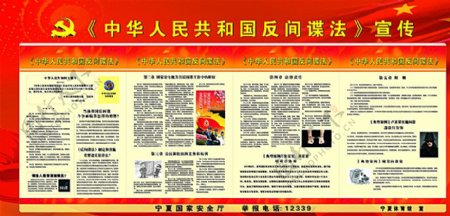 中华人民共和国反间谍法展板图片