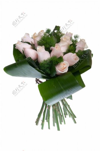 浪漫白玫瑰花花束图片