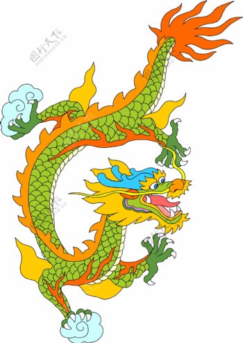 龙纹吉祥图案中国传统图案0032