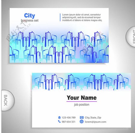 简洁城市名片图片