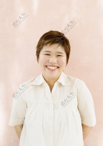 微笑胖女人图片
