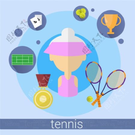 网球运动员图标图片
