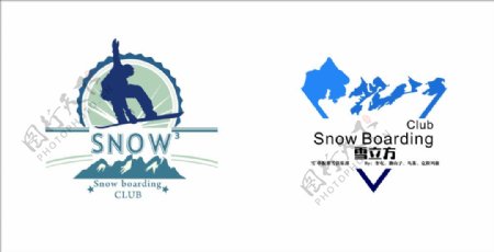 滑雪板俱乐部logo