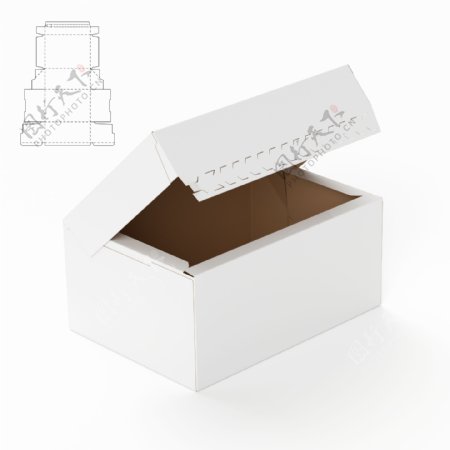 个性纸盒效果图和钢刀线图片