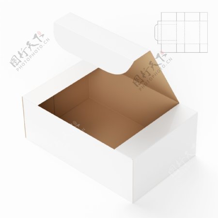 纸盒效果图和钢刀线图片
