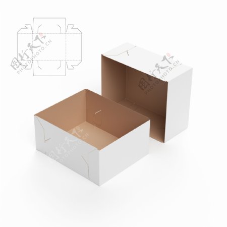 简易型包装盒展开图图片