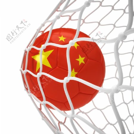 中国国旗足球图片