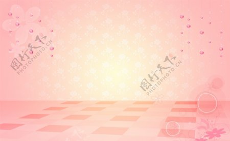 粉色背景花纹
