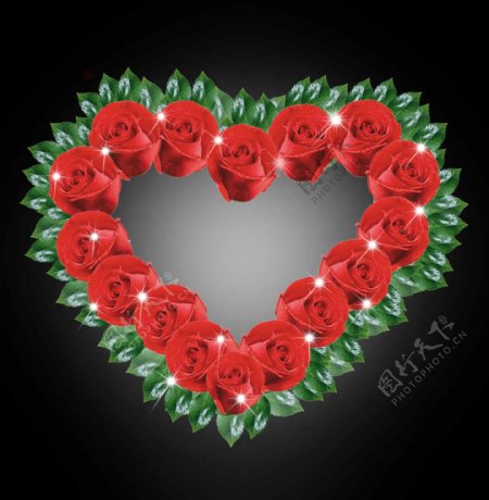 心型玫瑰素材心形玫瑰