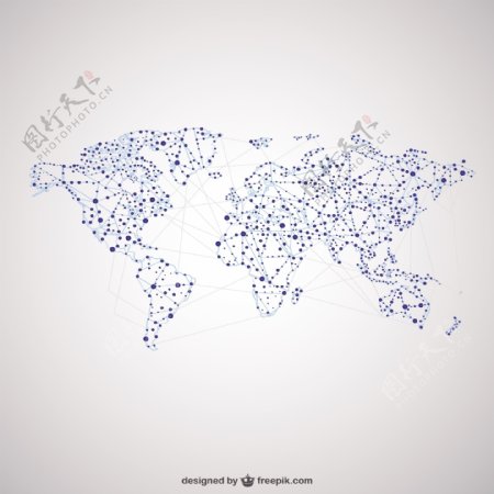 全球地图全球网络设计