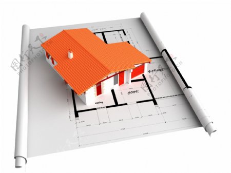 房子模型与建筑图纸图片