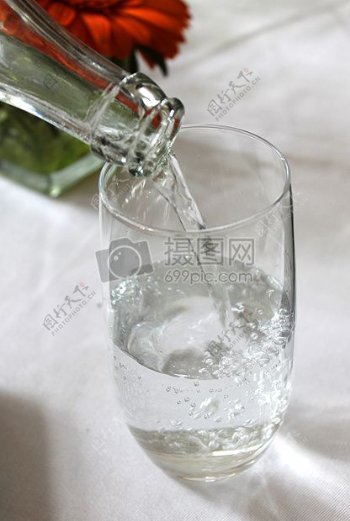玻璃杯倒水图片