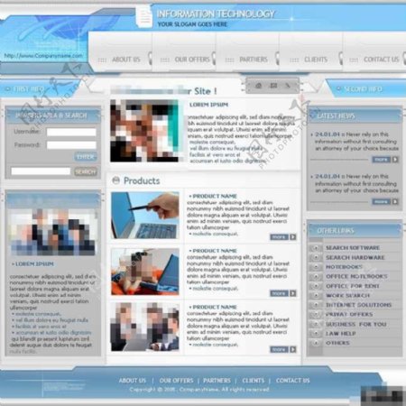 未来信息技术产品网页模板