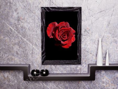 怀复玫瑰花装饰画图片