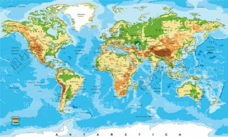 世界版图地理设计矢量素材