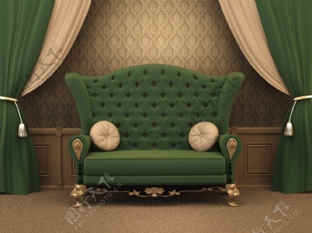 欧式古典沙发图片