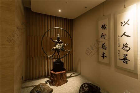 新中式简约室内背景墙设计图