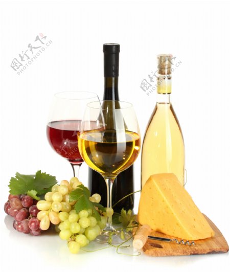 美味葡萄酒与葡萄