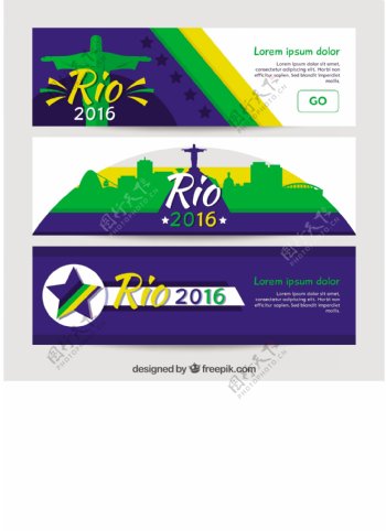 2016rio巴西里约奥运会横幅素材