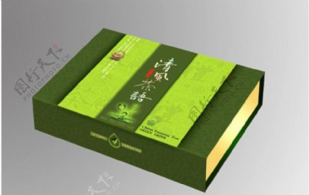 清风茶语包装平面图图片模板下载