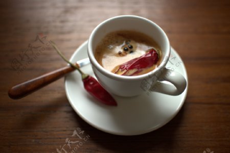咖啡与辣椒图片