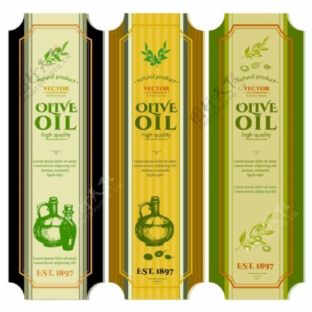 橄榄油标签设计图片