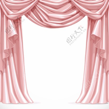 粉色幕布窗帘