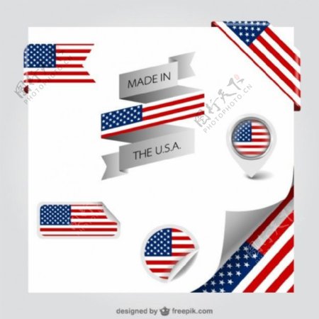 美国国旗贴纸