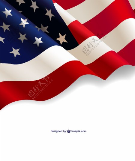 美国挥舞旗帜