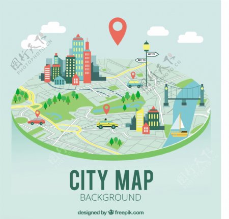 城市地图设计背景