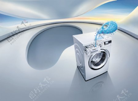 洗衣机背景图片