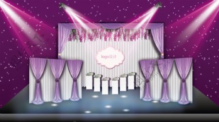紫色婚礼效果图免费下载
